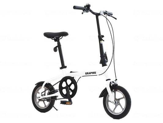 GRAPHISﾉｰﾊﾟﾝｸﾀｲﾔ折り畳み災害対策　自転車 ﾎﾜｲﾄ