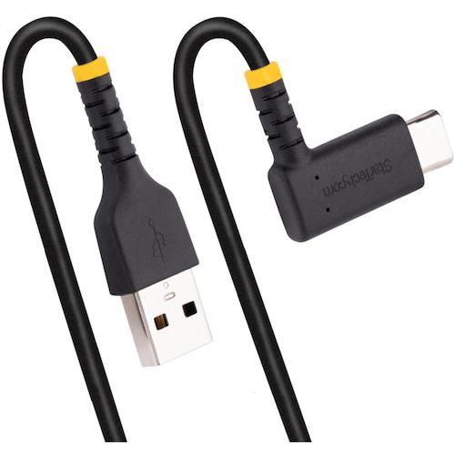 StarTech USB 케이블/USB-A-USB-C/30cm/USB 2.0/L형 오른쪽 방향/아라미드 섬유 보강 R2ACR-30C-USB-CABLE 1봉