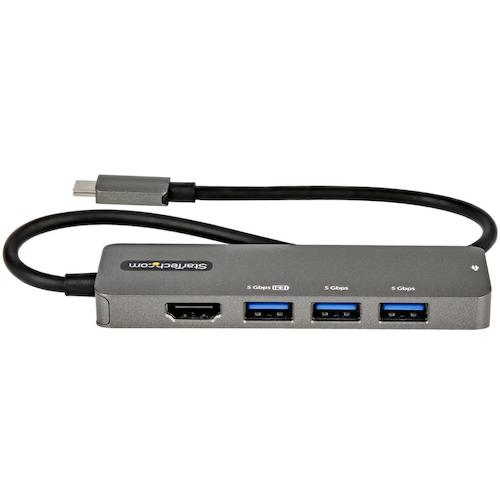 ＳｔａｒＴｅｃｈ　マルチポートアダプター／ＵＳＢ−Ｃ／シングルモニター／４Ｋ６０Ｈｚ　ＨＤＭＩ／１００Ｗ　ＰＤ／４ポートＵＳＢハブ　DKT30CHPD3　1 箱