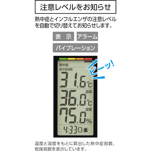 신와 휴대용 간이 열중증계 Plus 방진·방수 진동 기능 부착 73239 1대