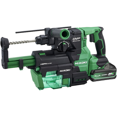 HiKOKI Rotary Hammer Drill 36V SDS Plus Shank Equipped with Dust Collection System New Multi-Volt Set (High Capacity 4.0Ah) DH3628DB(2WPZ) 1 unit