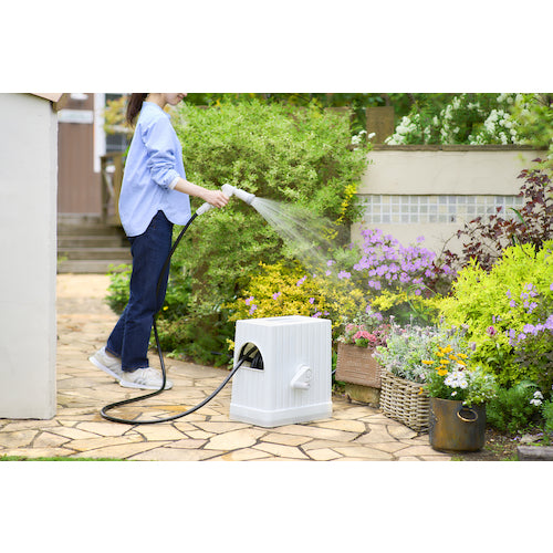 IRIS 294651 Full Cover Hose Reel EX 30M Light Beige/White FHEXN-30-W 1 unit