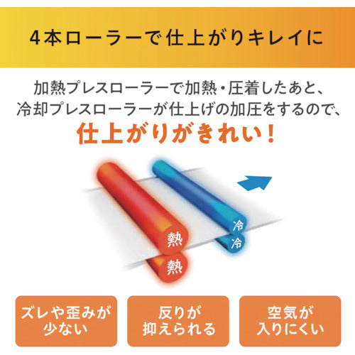 ＩＲＩＳ　１０４３１９　高速起動ラミネーターＡ３　４本ローラー　ホワイト　HSL-A342-W　1 台