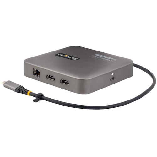 ＳｔａｒＴｅｃｈ　マルチポートアダプター／ＵＳＢ−Ｃ／２画面／４Ｋ６０Ｈｚ　ＨＤＭＩ／１００Ｗ　ＰＤ／２ｘ　ＵＳＢハブ／有線ＬＡＮ／ＳＤ　102B-USBC-MULTIPORT　1 個