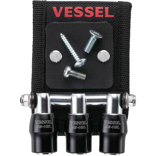 ＶＥＳＳＥＬ　クイックキャッチャー３連ホルダーＭＧ付黒　QB10MB3K　1 個