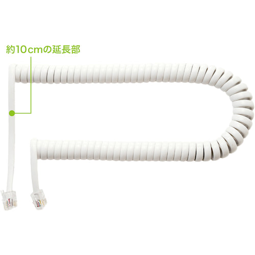 MCO 수화기용 컬 코드 0.3m 크로스 DC-J403L/WH 1 PK