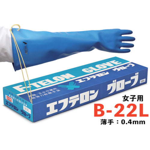 ＫＯＫＵＧＯ　超強力耐酸手袋　エフテロングローブ　Ｂ−２２Ｌ　　B-22L 　1 双