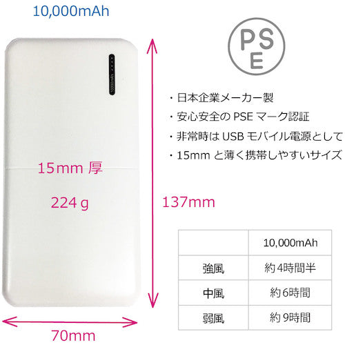 岡潮　空調ベストセット２０２０１　ネイビー　ＬＬ　ブラシレスファン・モバイルバッテリー付　20201N-LL-0930　1 式