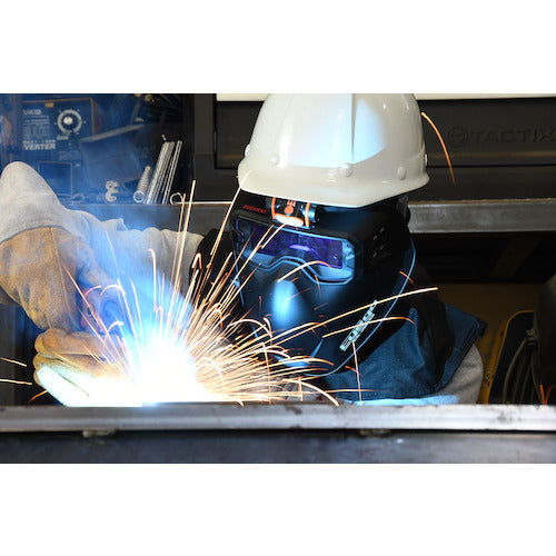 SUZUKID Liquid Crystal Automatic Darkening Welding Goggle Mask Aigo Matte Black EG-200MB 1 pc