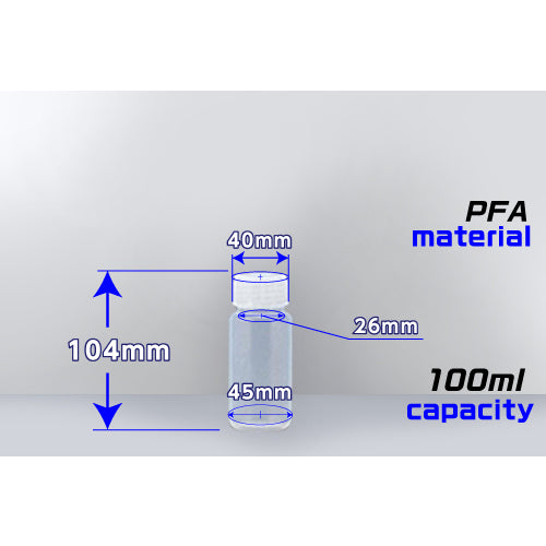 KOKUGO PFA Bottle Wide Mouth 100ml 101-20501 1 bottle