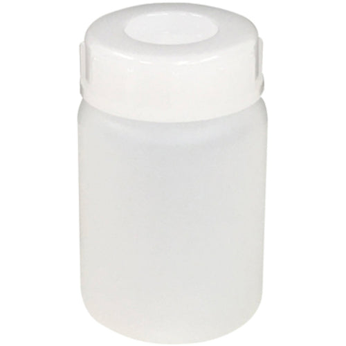 KOKUGO PE Wide Mouth Bottle, White, 100ml, 101-5840302, 1 bottle