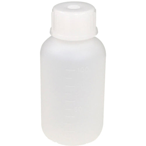 KOKUGO PE narrow mouth bottle white 100ml 101-5820302 1 bottle