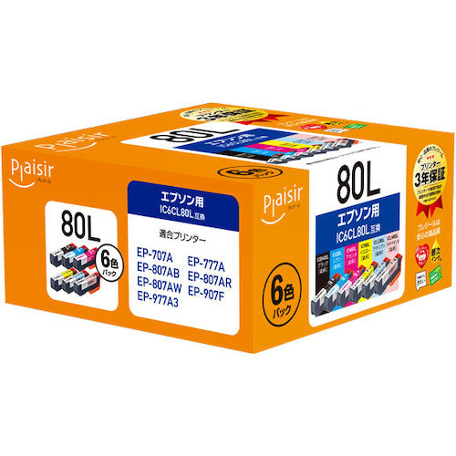 Plaisir IC6CL80L compatible ink cartridge PLE-E80L-6P 1 box