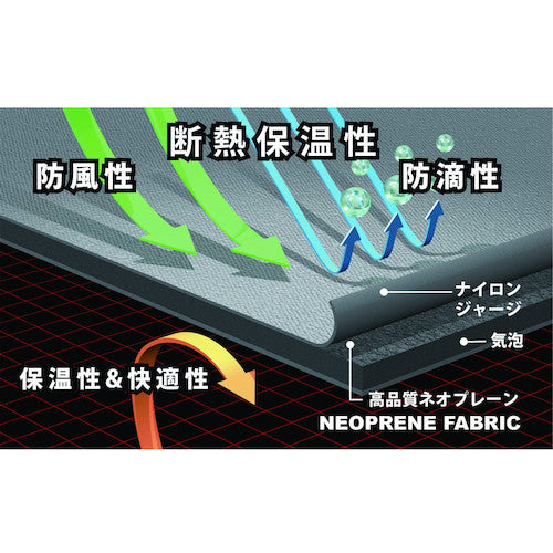 Neoprene 0403 Waterproof Neoprene Gloves Black LL 0403 BK-LL 1 pair