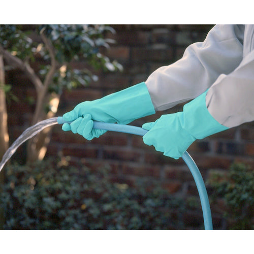 SHOWA Nitrile Rubber Gloves No. 138 Thin Nitrile Rubber Gloves Green Size L No. 138-LG 1 Pair