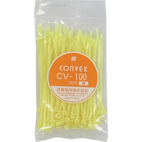 컨벡스 결속 밴드 노란색 CV-100YELLOW 100개들이 CV-100YELLOW100P 1봉