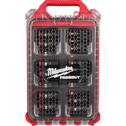 ｍｉｌｗａｕｋｅｅ　ＳＨＯＣＫＷＡＶＥ　ＩＭＰＡＣＴ　ＤＵＴＹ　ディープインパクトソケット　３／８インチ（９．５ｍｍ）角　１９ＰＣＳ　ＰＡＣＫＯＵＴセット　49-66-6801　1 個