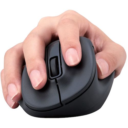 ELECOM Mouse EX-G Right Handed Large Size Wireless 2.4GHz 5 Buttons Antibacterial Quiet Design Black M-XGL30DBSKBK 1 pc