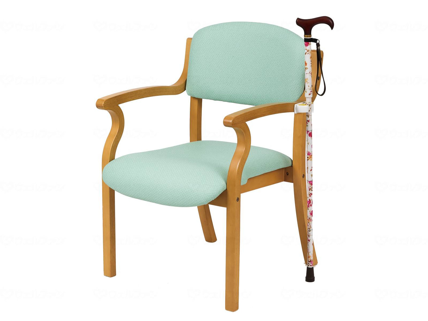 Office Lab Rakutouch Chair Mint Green Brown Frame