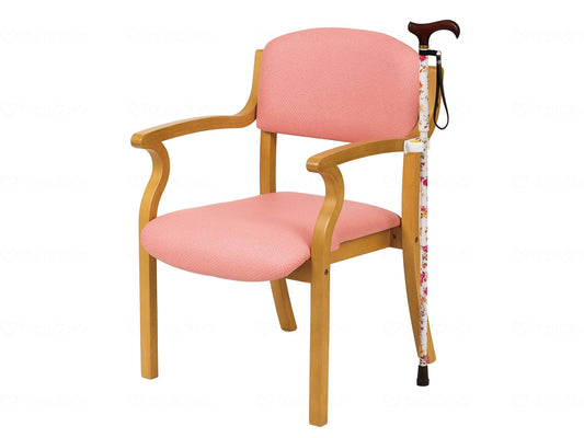 Office Lab Rakutouch Chair Rose Pink Brown Frame