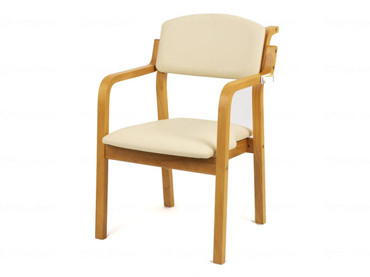 Office Lab Econo Chair Woody Anti-Virus Coating Natural Frame/Ivory