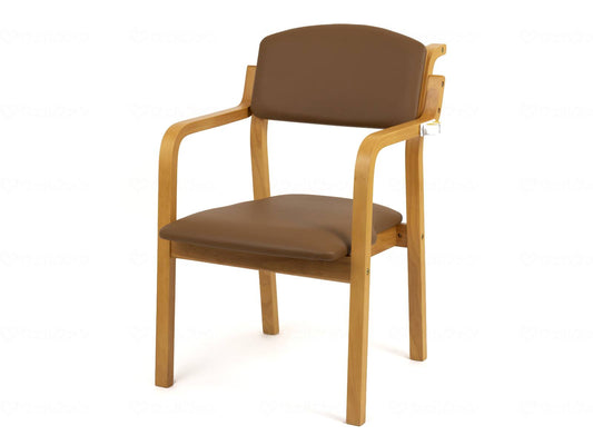 Office Lab Econo Chair Woody Anti-Virus Coating Natural Frame/Brown