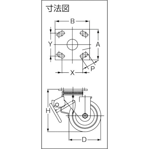 SUGATSUNE (200133368) SUG-8-806-PSE Heavy Duty Caster (Darco Caster) SUG-8-806-PSE 1 piece