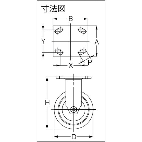 ＳＵＧＡＴＳＵＮＥ　（２００１３９４５７）ＳＵＧ−８−８１０Ｒ−ＰＳＥ重量用キャスター　SUG-8-810R-PSE　1 個