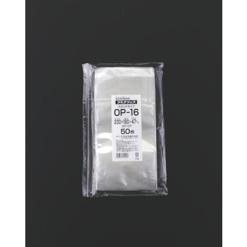 セイニチ　チャック袋　「ラミグリップ」　ＯＰ−１６　スタンドタイプ　２３０×１６　OP-16　1 箱