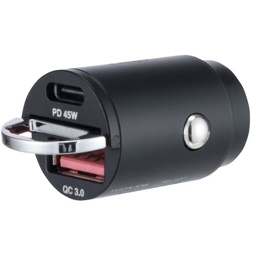 나카바야시 USB 충전기 45 W PD 충전 대응 TypC1P+USBA1P 카차저 블랙 JYU-DCU03BK 1개