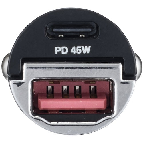 나카바야시 USB 충전기 45 W PD 충전 대응 TypC1P+USBA1P 카차저 블랙 JYU-DCU03BK 1개