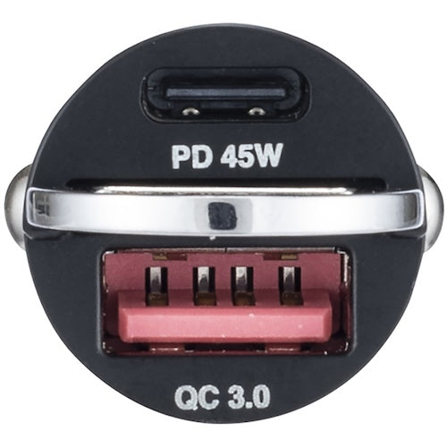 나카바야시 USB 충전기 45 W PD 충전 대응 TypC1P+USBA1P 카차저 블랙 JYU-DCU03BK 1개