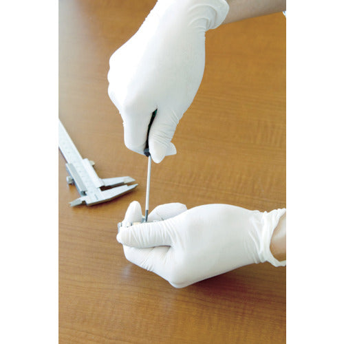 TRUSCO bulk purchase disposable nitrile gloves TG standard 0.08 powder-free white M 100 pieces 10 boxes TGNN08WM10P 1 S