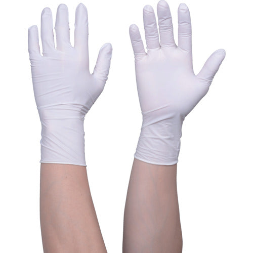 ＴＲＵＳＣＯ　まとめ買い　使い捨てニトリル手袋ＴＧスタンダード　０．０８粉無白Ｌ　１００枚　１０箱　TGNN08WL10P　1 Ｓ