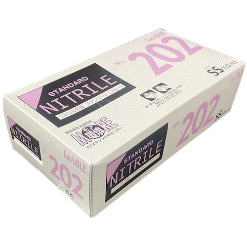 ＬＥＡＢＬＥ　ニトリルスタンダードブルー粉付ＳＳ　１００枚入　NO.202SS　1 箱