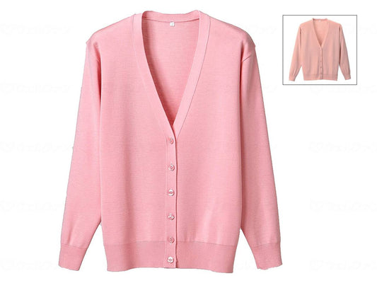 Dephase anti-pilling long sleeve cardigan, peach pink, S