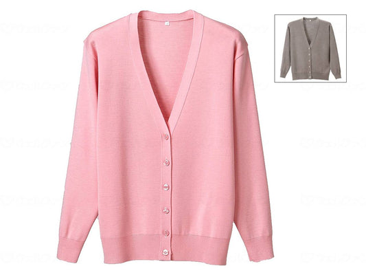 Dephase anti-pilling long sleeve cardigan, heathered beige, S