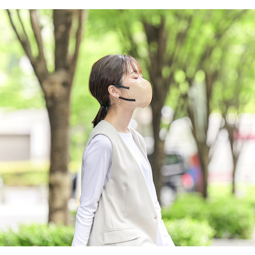 ＩＲＩＳ　２００９７４　デイリーフィットマスク　フィルタープラス　ふつう　２０枚入　シルクベージュ×ブラック　RN-H20SUE　1 箱