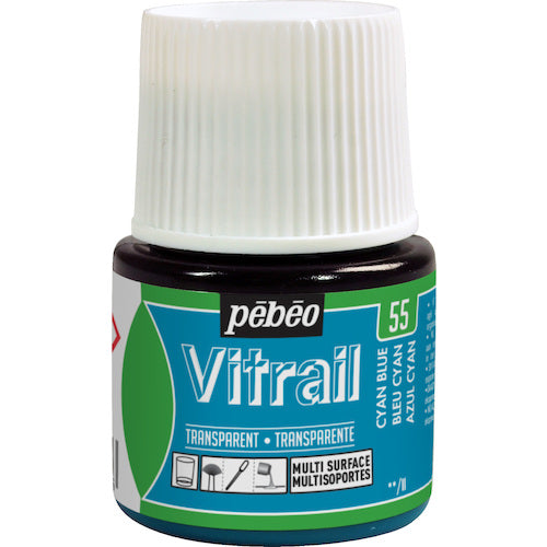 Pebeo Vitrail 45ml No.55 Cyan 050055 1 piece