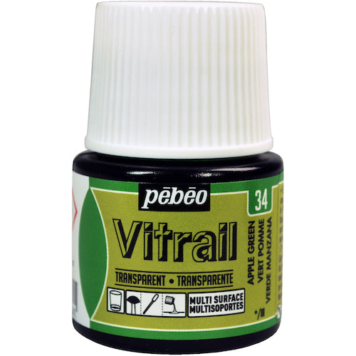 Pebeo Vitrail 45ml No. 34 Apple Green 050034 1 piece