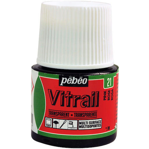 Pebeo Vitrail 45ml No. 21 Pink 050021 1 piece
