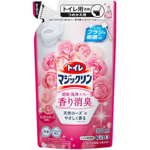 Ｋａｏ　トイレマジックリン消臭・洗浄スプレー　香り消臭　エレガントローズの香り　つめかえ用　３００ｍｌ　424938　1 個