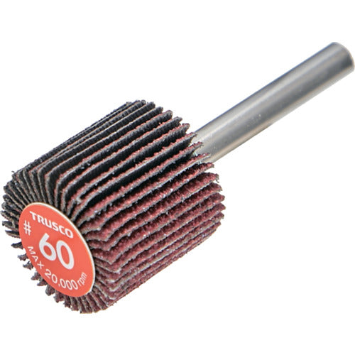 TRUSCO Economy Flap Wheel, Shaft Diameter 6mm, Outer Diameter 25 x Width 25 x Shaft Length 35, #60 (5 pieces) EF2525-60, 1 box