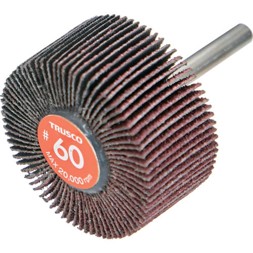 TRUSCO Economy Flap Wheel, Shaft Diameter 6mm, Outer Diameter 50 x Width 25 x Shaft Length 35, #60 (5 pieces) EF5025-60, 1 box