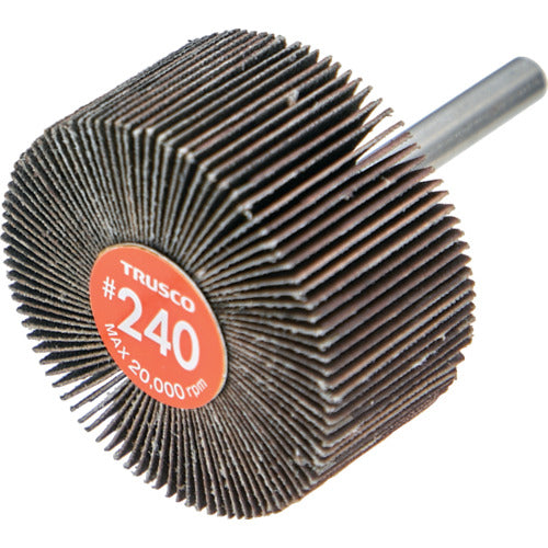 TRUSCO Economy Flap Wheel, Shaft Diameter 6mm, Outer Diameter 50 x Width 25 x Shaft Length 35, #240 (5 pieces) EF5025-240, 1 box