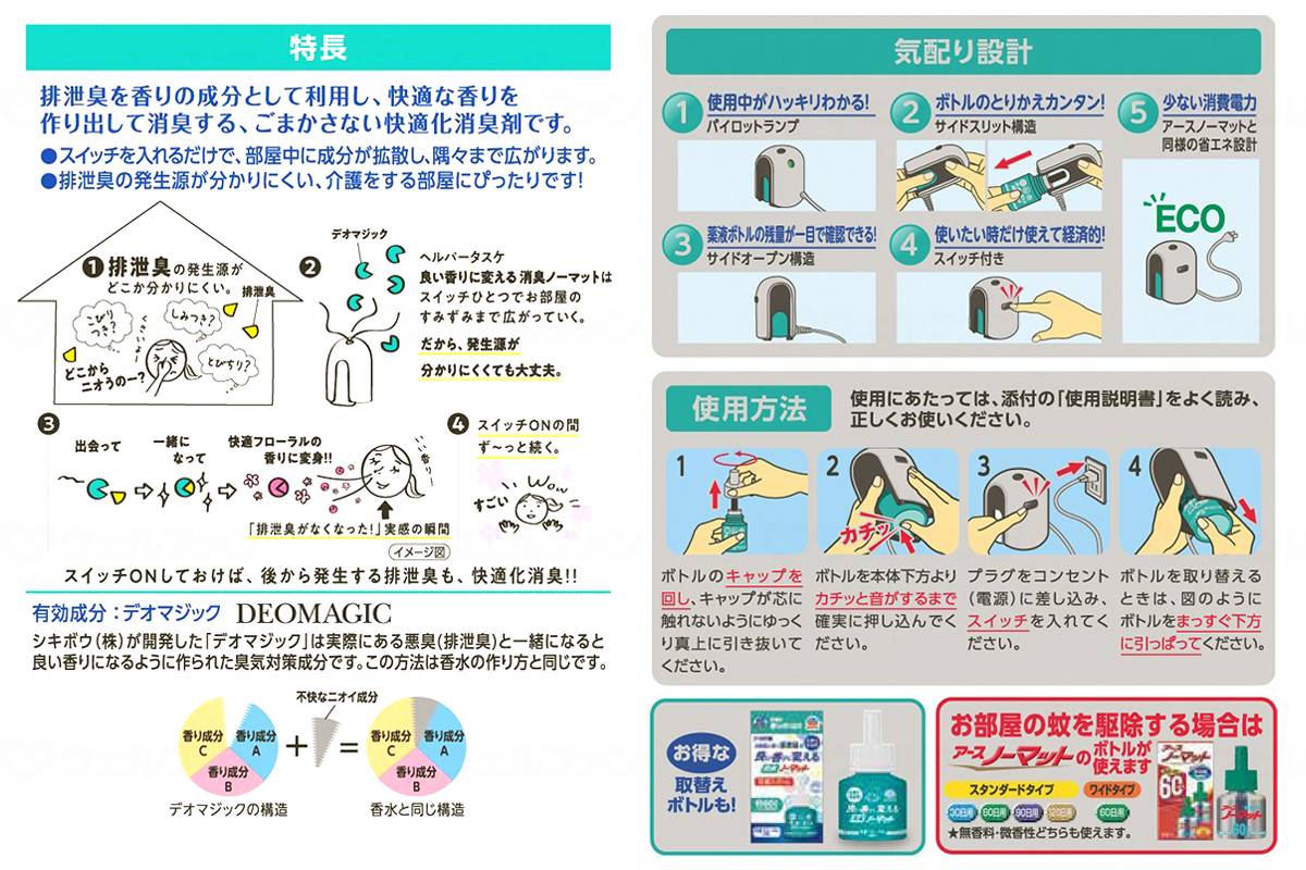 접지 제약 노르파르타스케 좋은 향기로 바꾸는 탈취 노모트 쾌적한 꽃