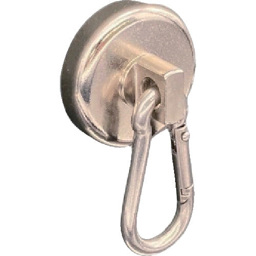 ラクテム　強力マグネット　カラビナフック型　Φ３６　ゴム付　MHMK36　1 個