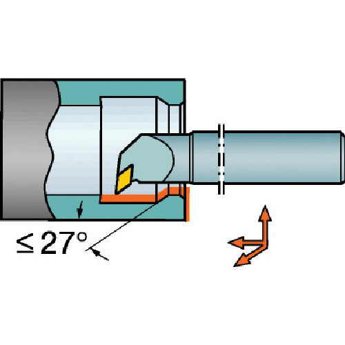 サンドビック　コロターン１０７　ポジチップ用超硬ボーリングバイト（２１０）　E20S-SDUCR 11-R　1 本