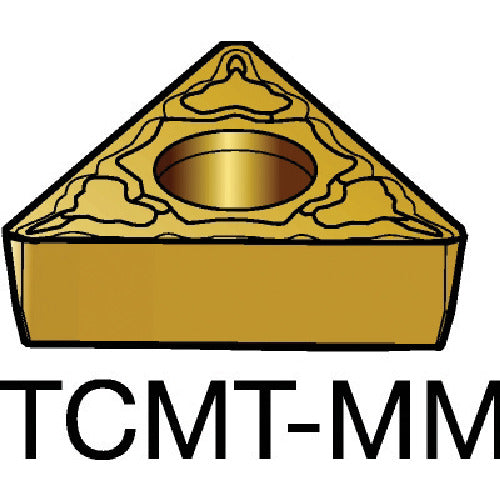 サンドビック　コロターン１０７　旋削用ポジチップ（１２０）　２０２５　TCMT 09 02 08-MM　10 個