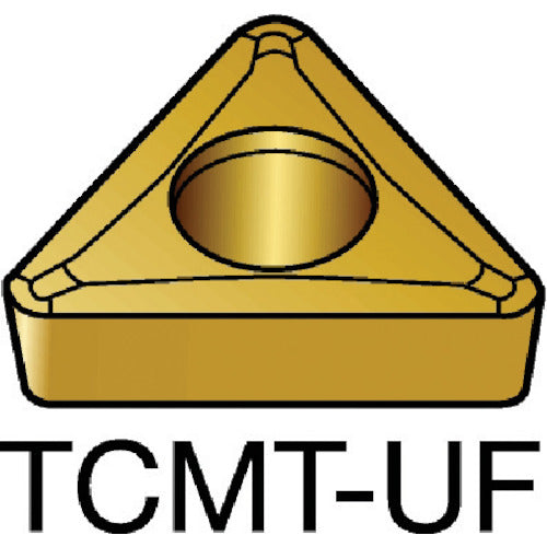 サンドビック　コロターン１０７　旋削用ポジチップ（１３０）　２３５　TCMT 11 02 04-UF　10 個